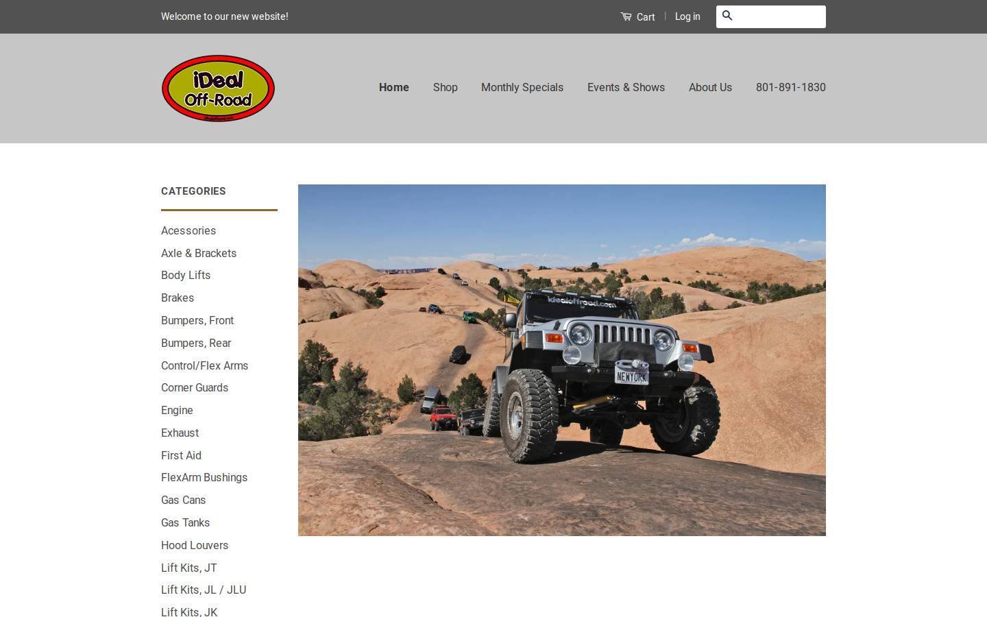 idealoffroad.com homepage screenshot