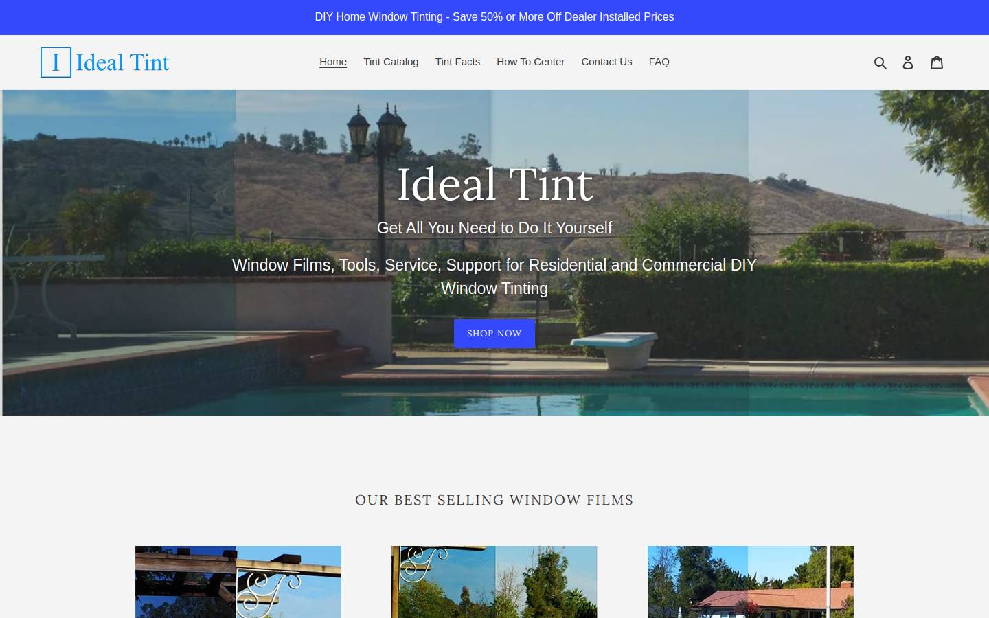 idealtint.com homepage screenshot
