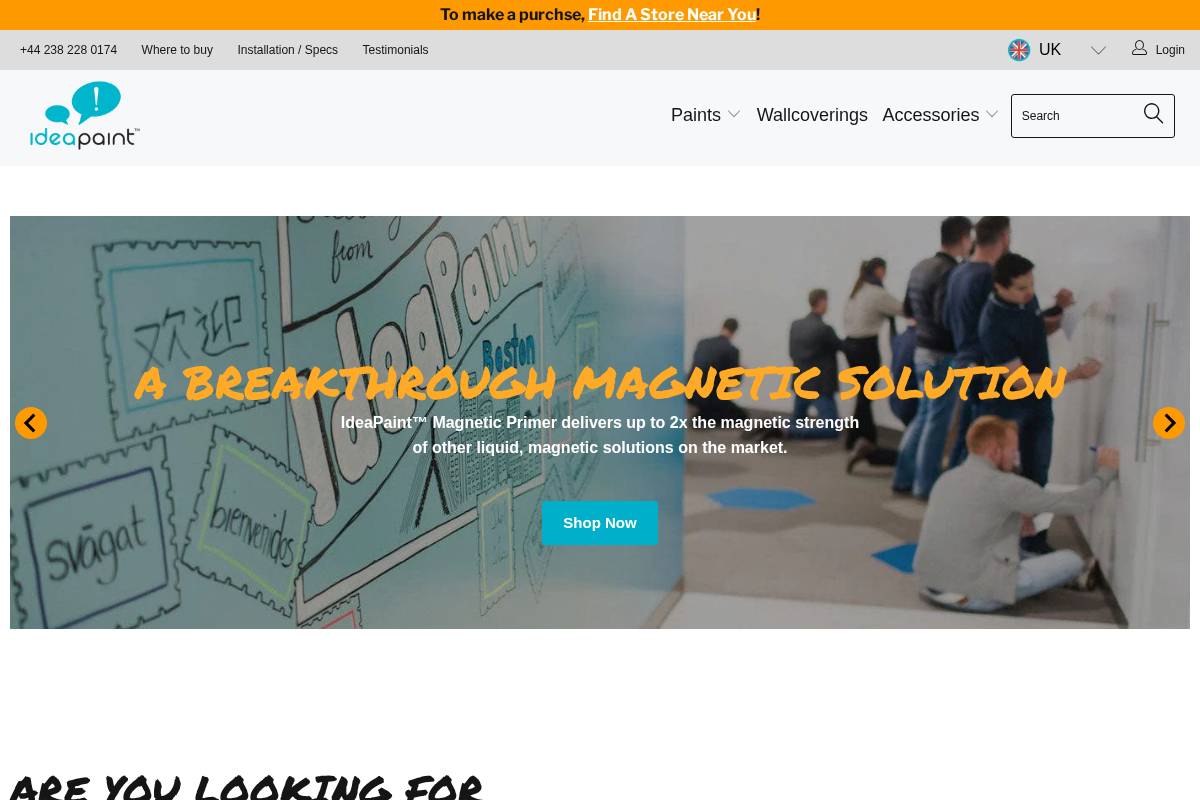 ideapaintglobal.com homepage screenshot