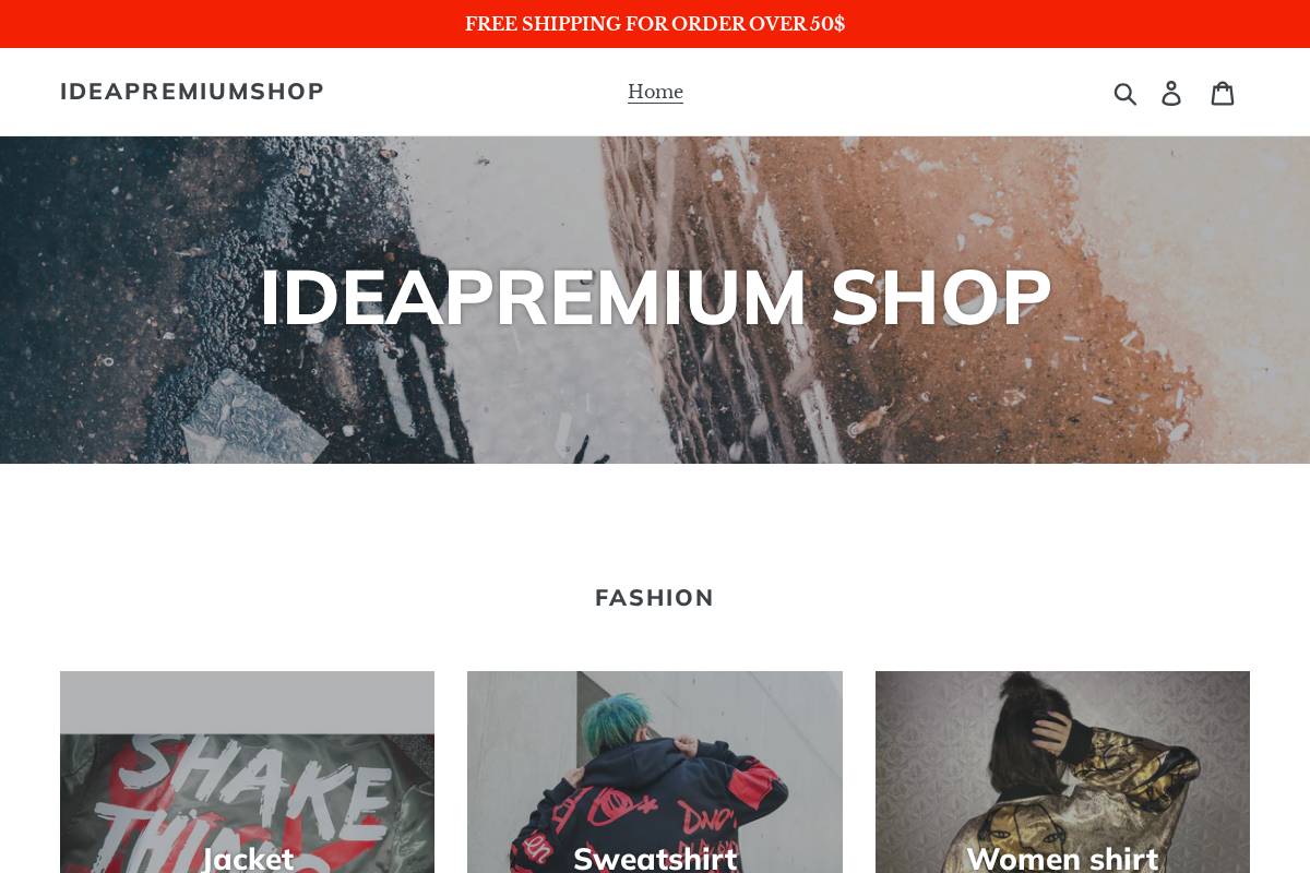 ideapremiumshop.com homepage screenshot