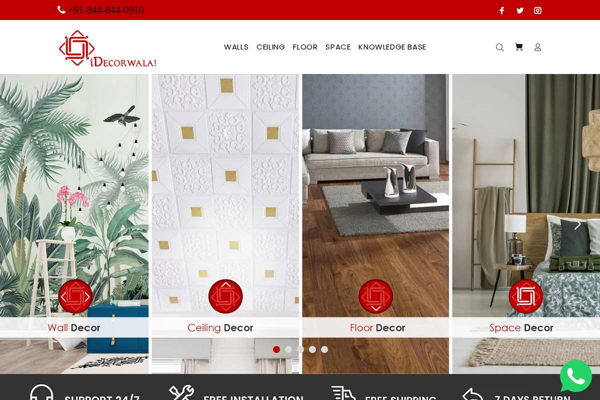 idecorwala.com homepage screenshot