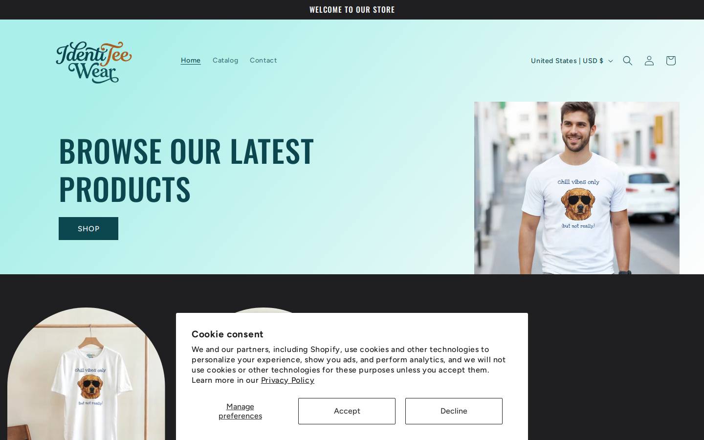 identiteewear.com homepage screenshot