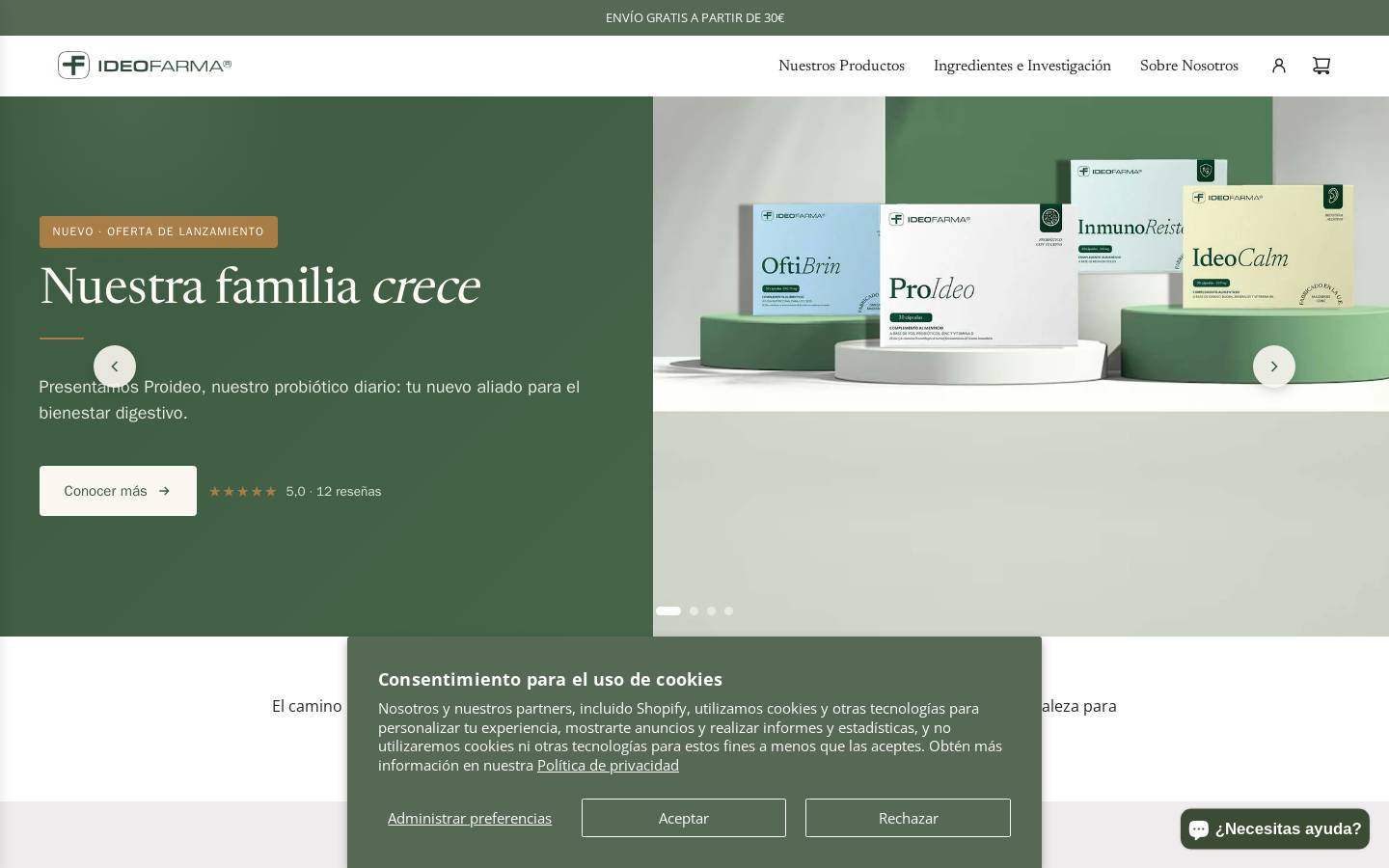 ideofarma.es homepage screenshot