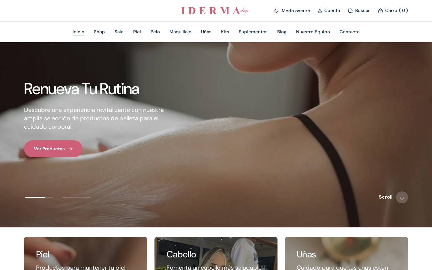 idermacentro.com homepage screenshot