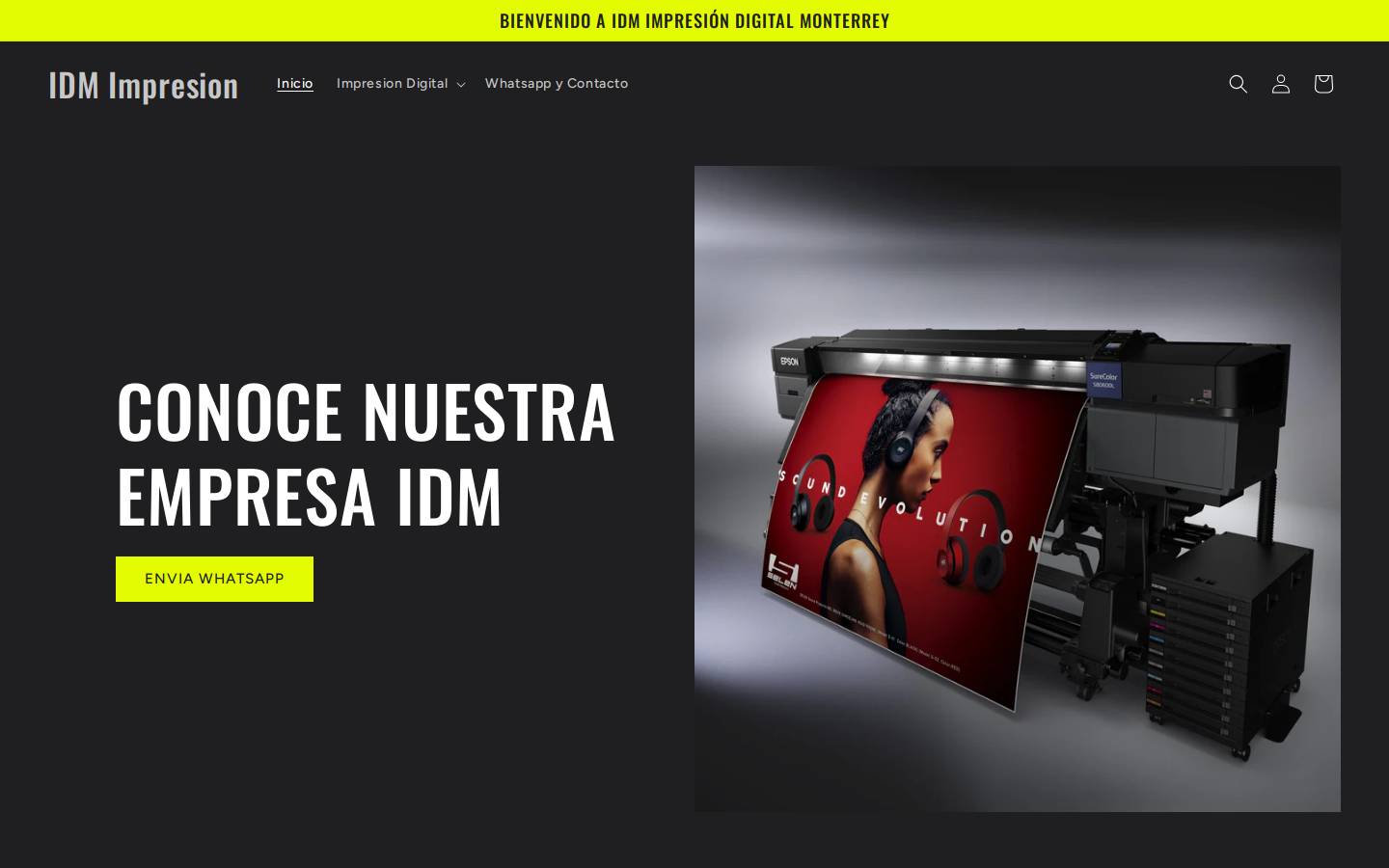 idmimpresion.com homepage screenshot