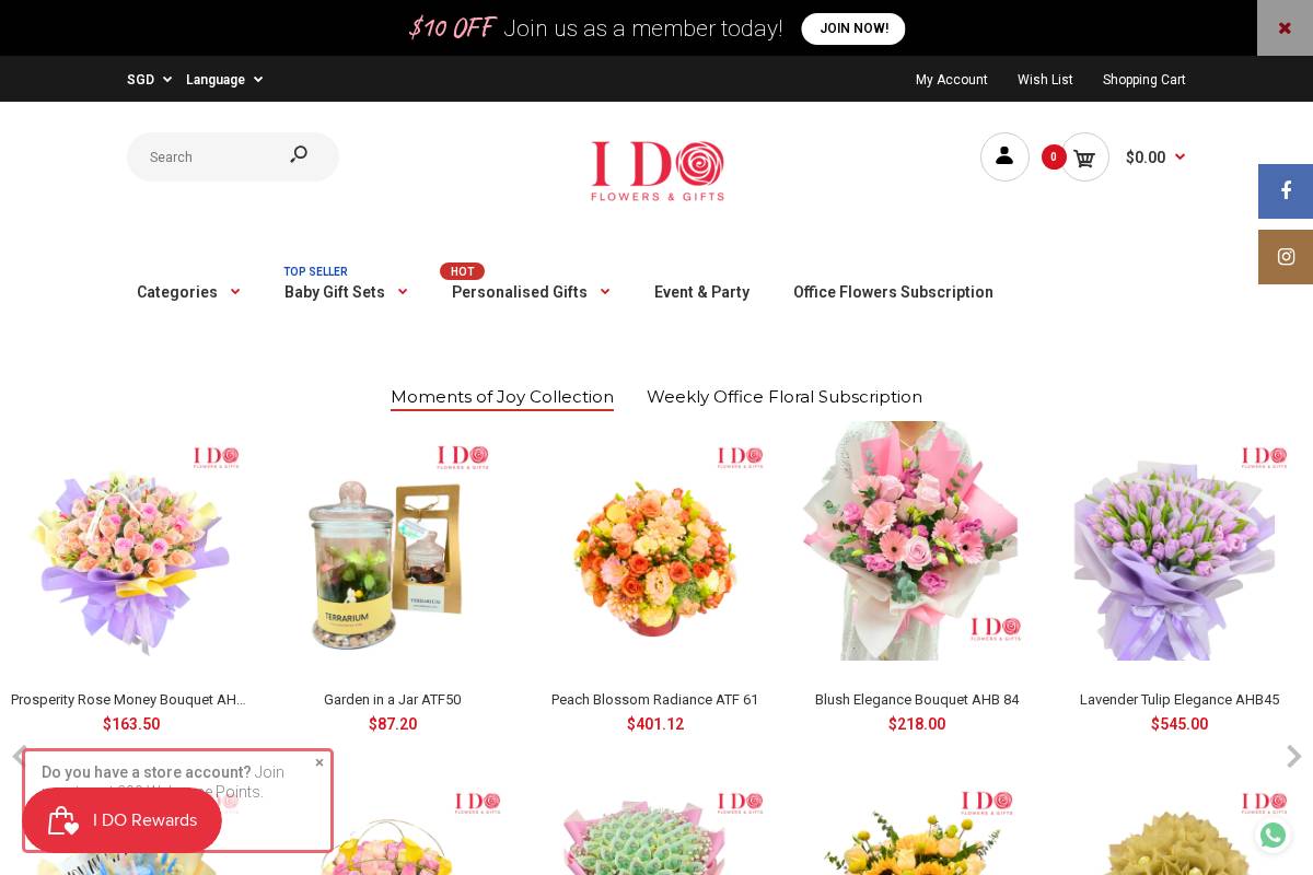 idoflower.com homepage screenshot
