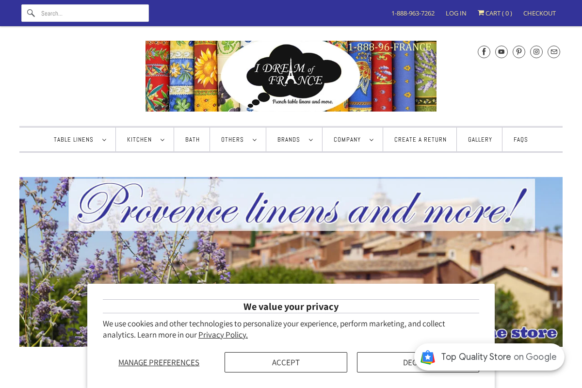 I Dream of France homepage screenshot