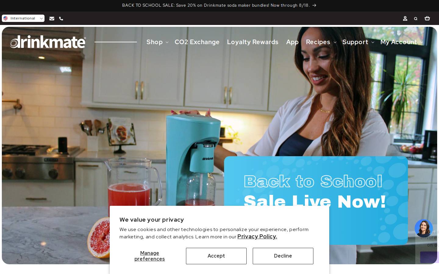 idrinkproducts.com homepage screenshot