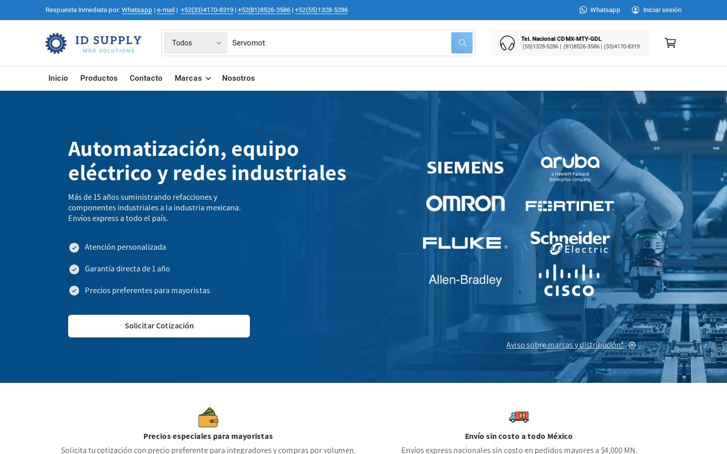 Idsupply homepage screenshot