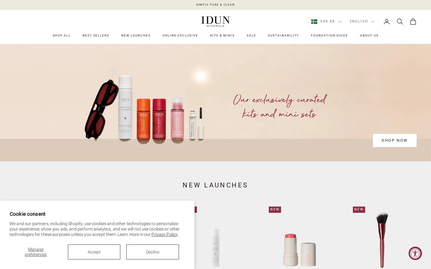 IDUN Minerals homepage screenshot