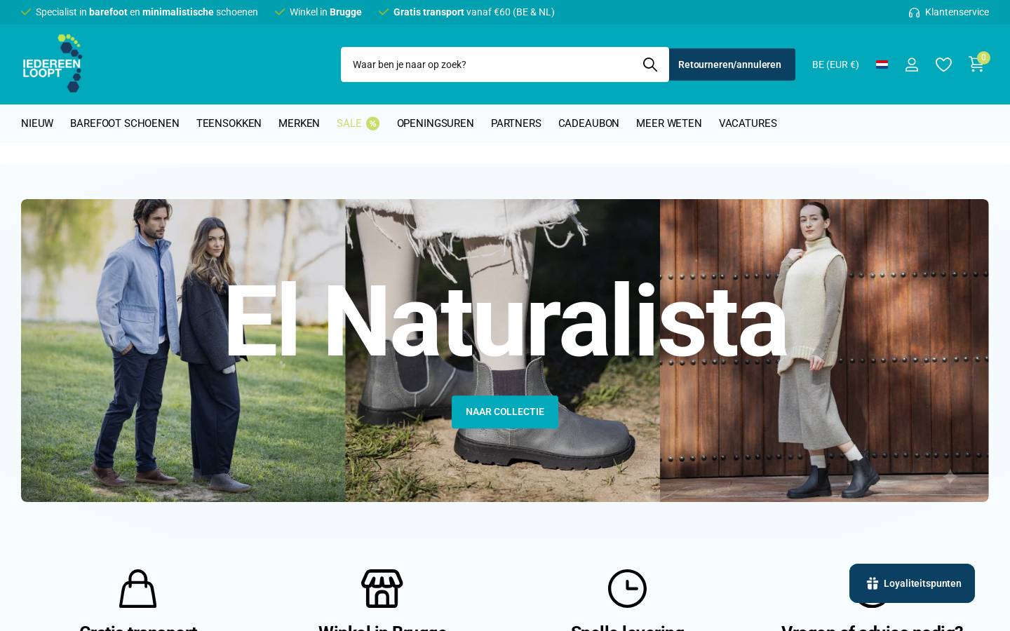 IEDEREEN LOOPT homepage screenshot