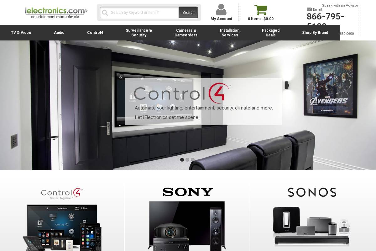 ielectronics.com homepage screenshot
