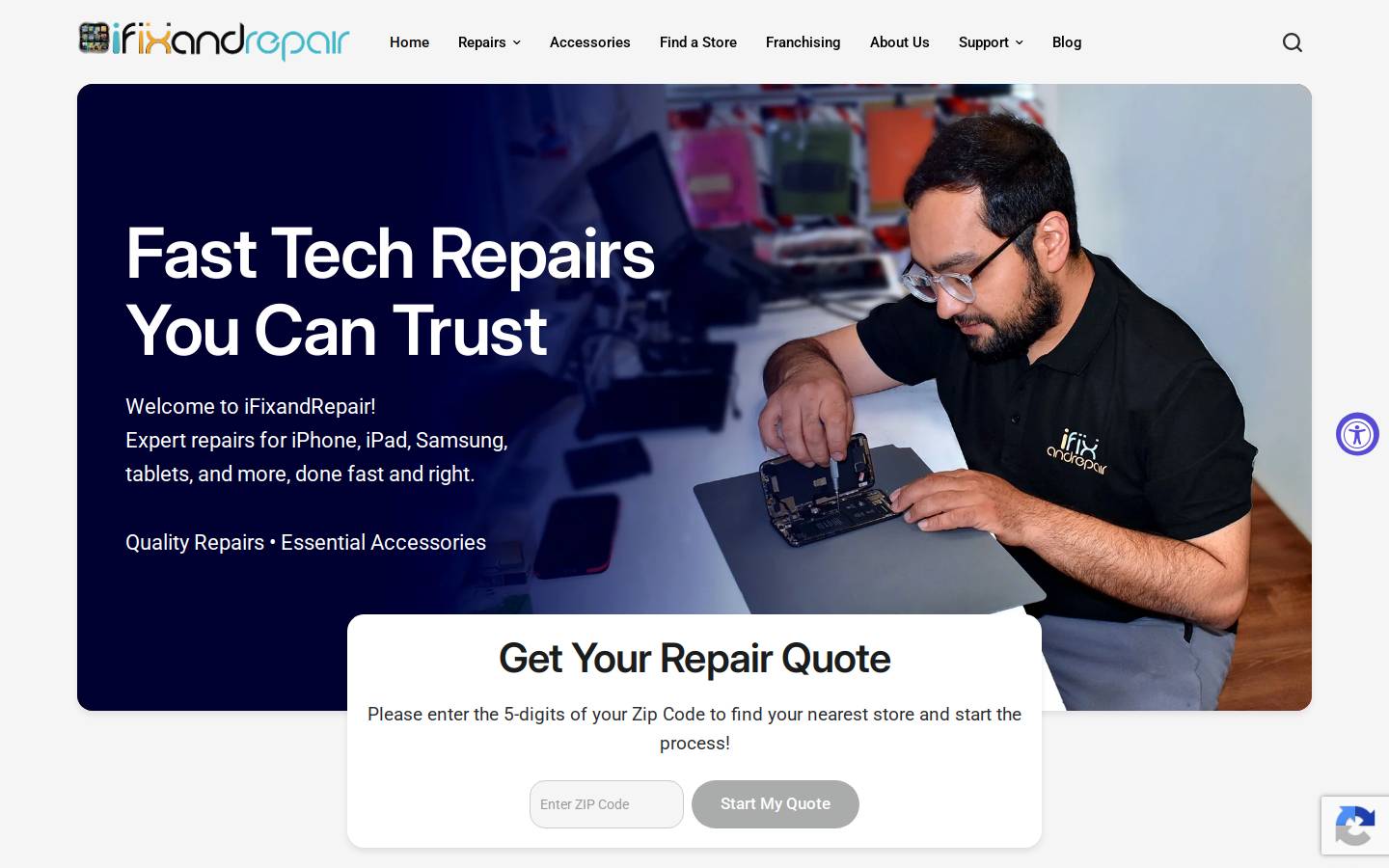 iFixandRepair - Northbridge Walmart  homepage screenshot