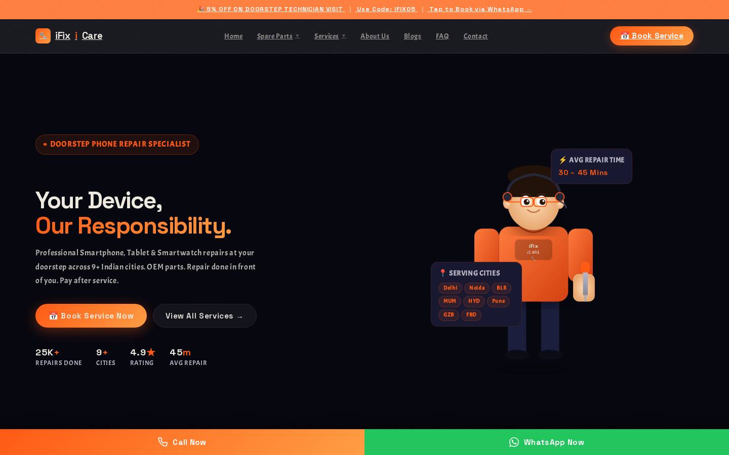 ifixicare.com homepage screenshot