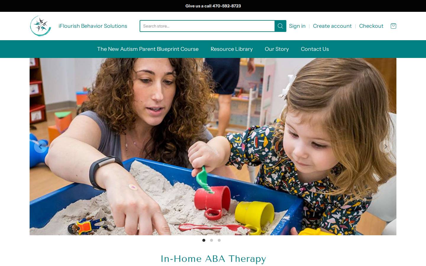 iflourishbehaviorsolutions.com homepage screenshot