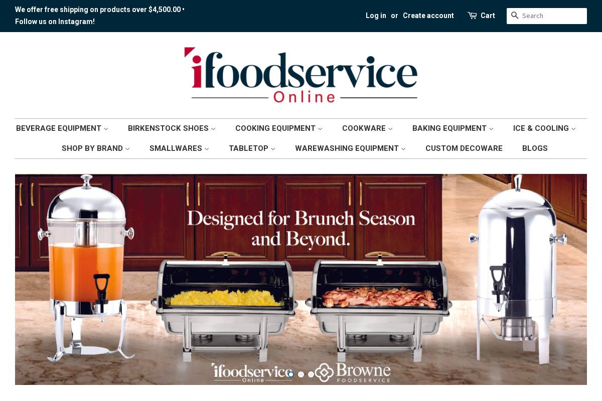 iFoodservice Online homepage screenshot