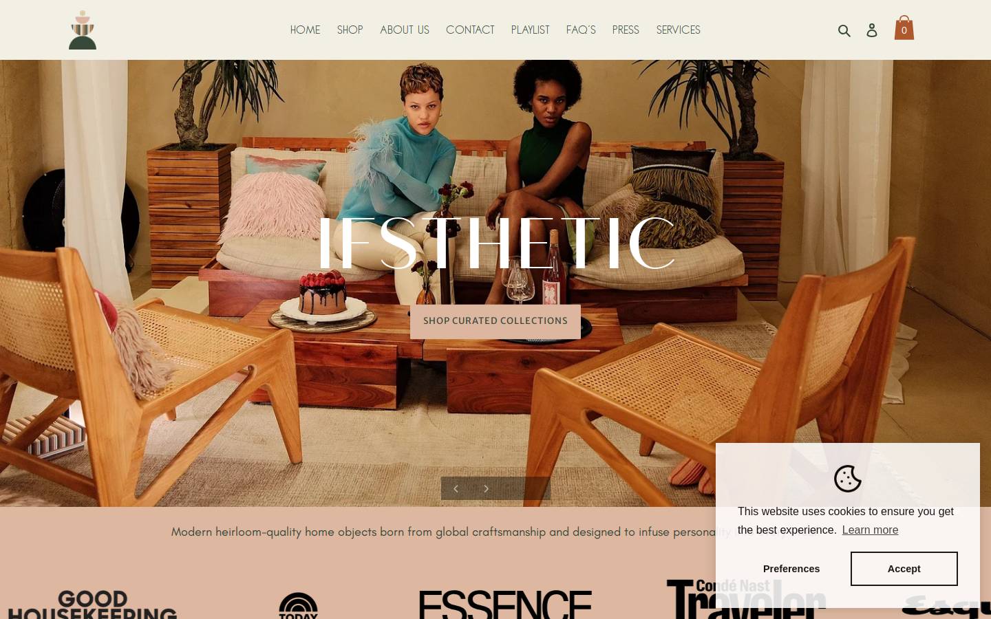 ifsthetic.com homepage screenshot