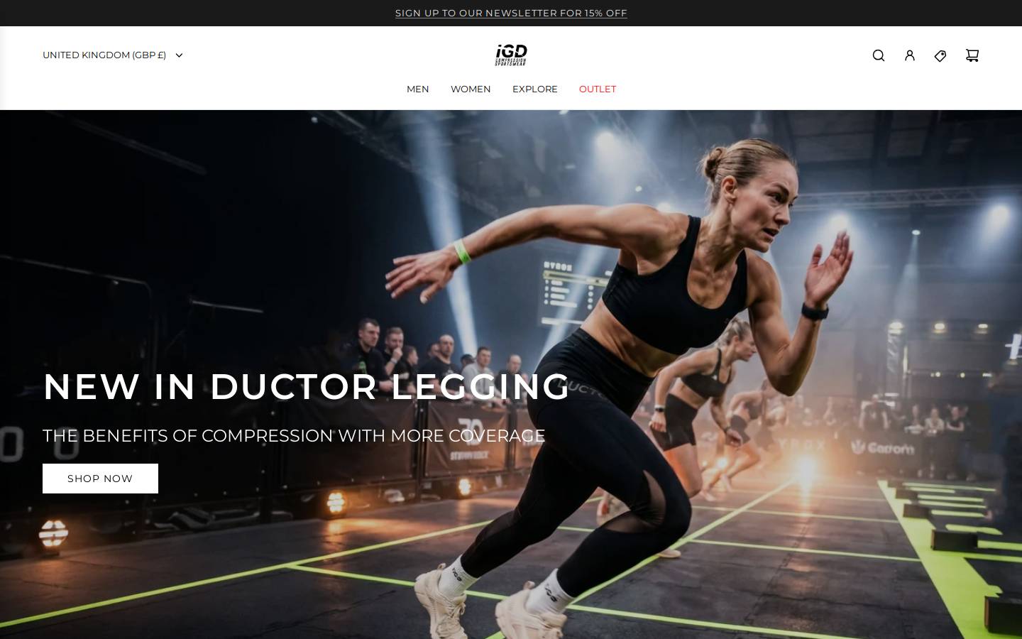 iGD Sport homepage screenshot