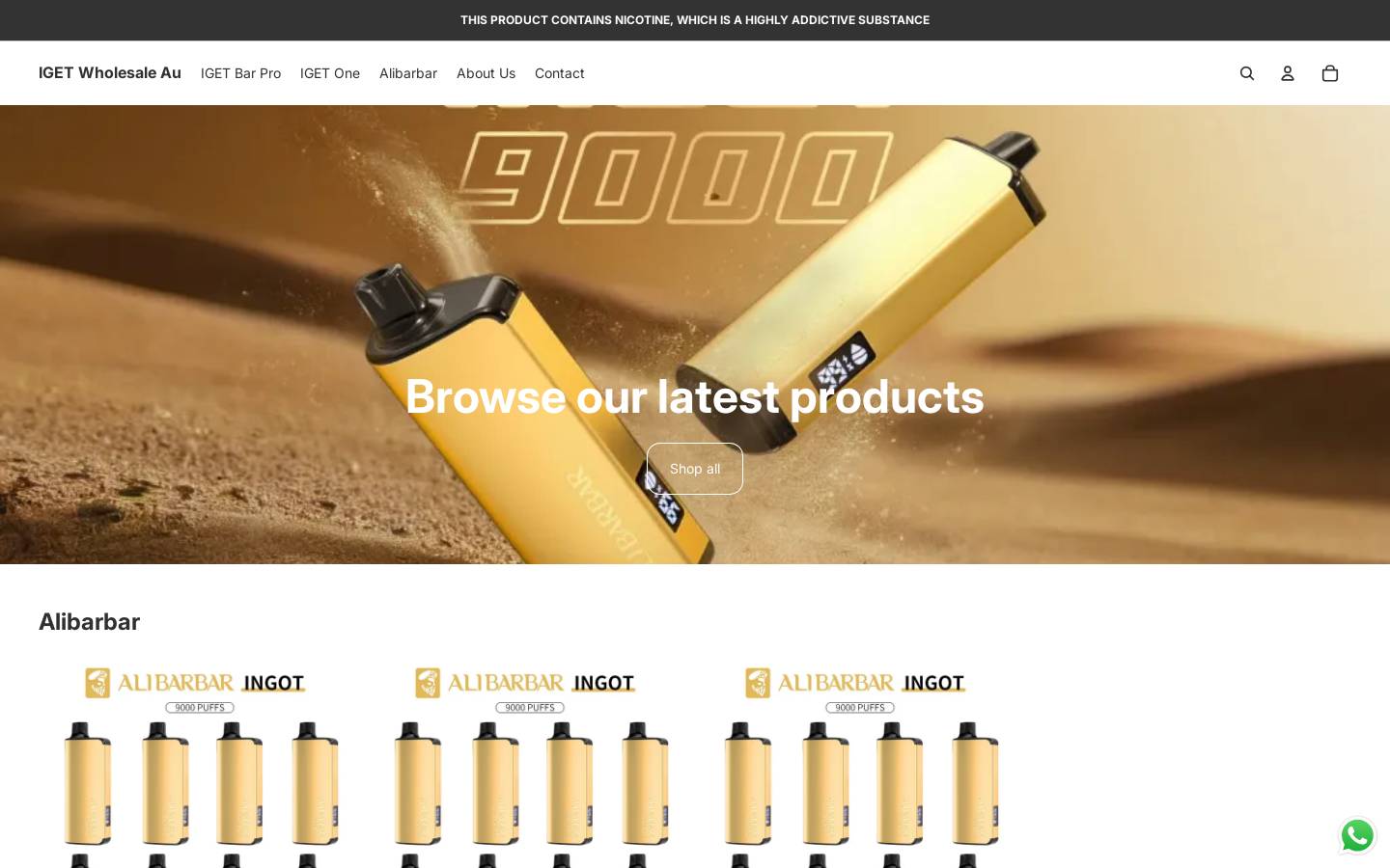 igetwholesaleau.com homepage screenshot