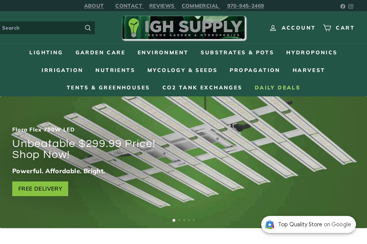ighsupply.com homepage screenshot
