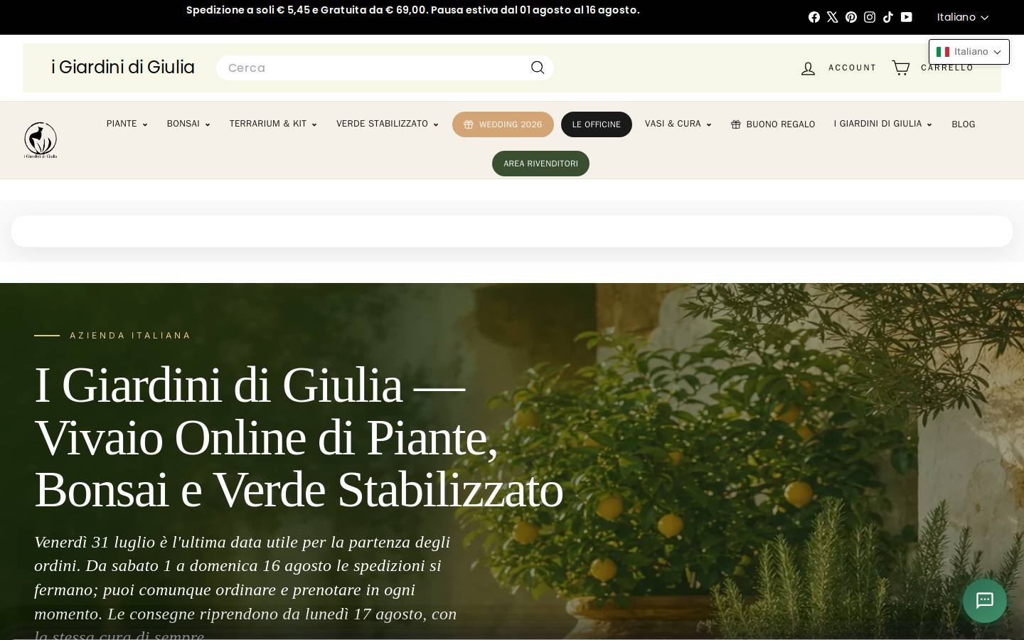 I Giardini di Giulia srl homepage screenshot