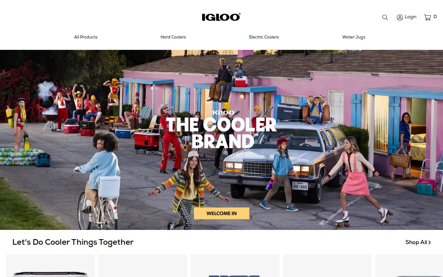 Igloo Products homepage screenshot