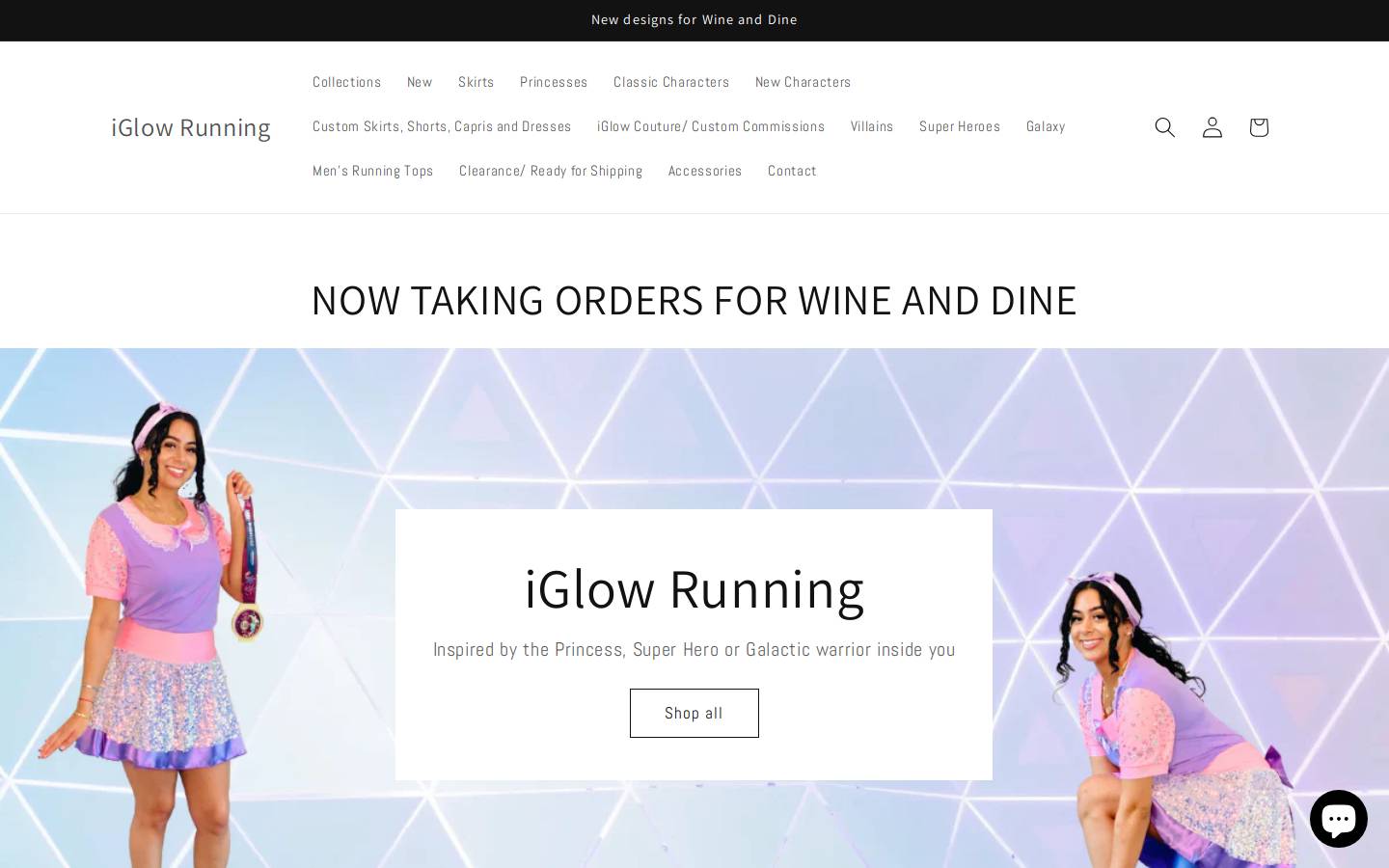 iglowrunning.com homepage screenshot