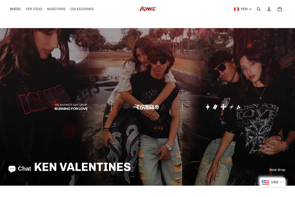 ignisperu.com homepage screenshot