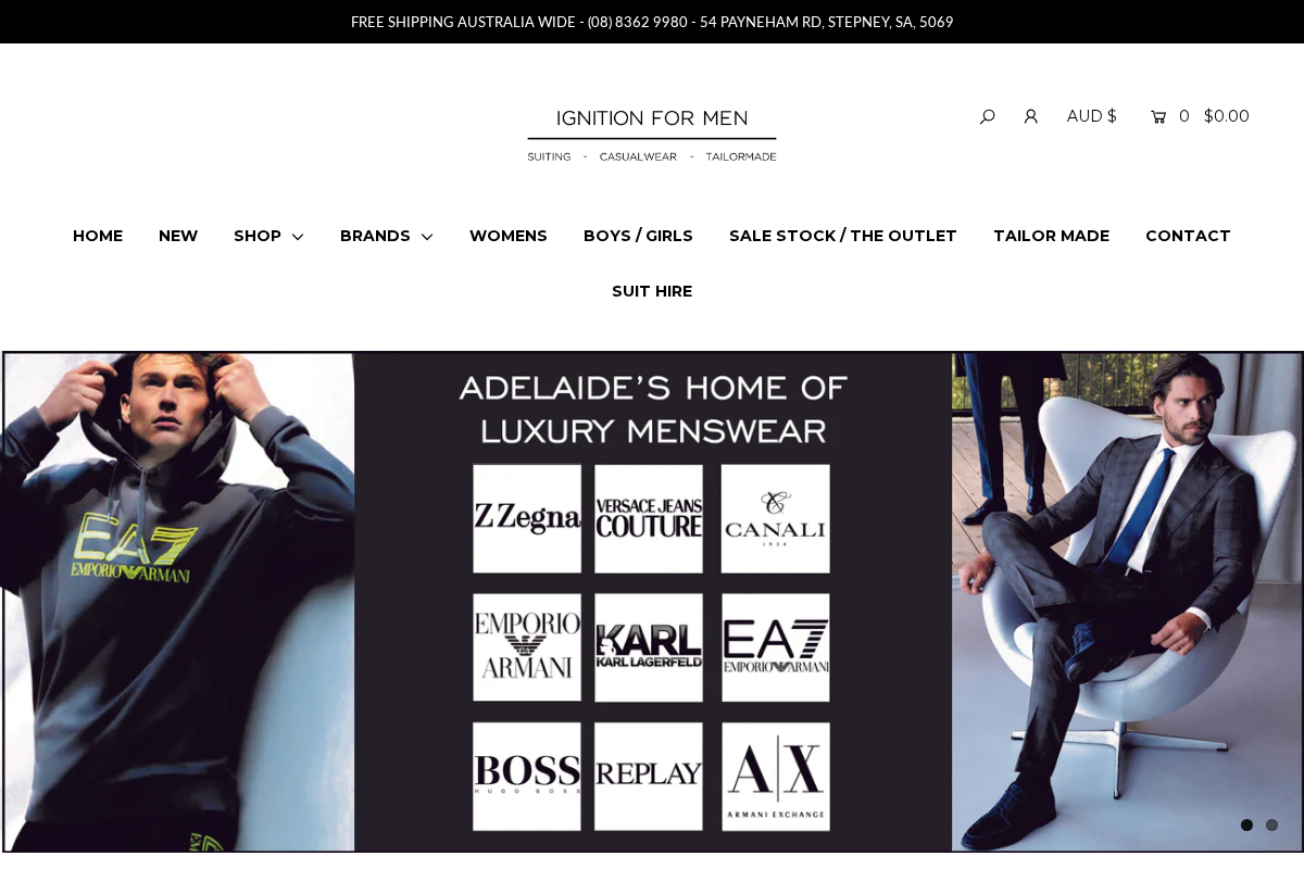 Ignition For Men homepage screenshot