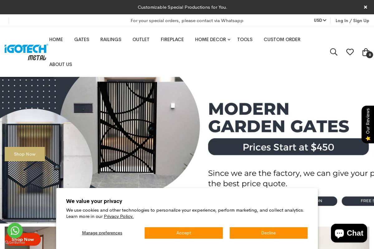 igotechmetal.com homepage screenshot