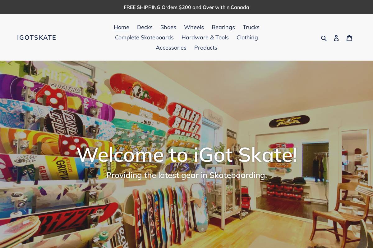 igotskate.com homepage screenshot