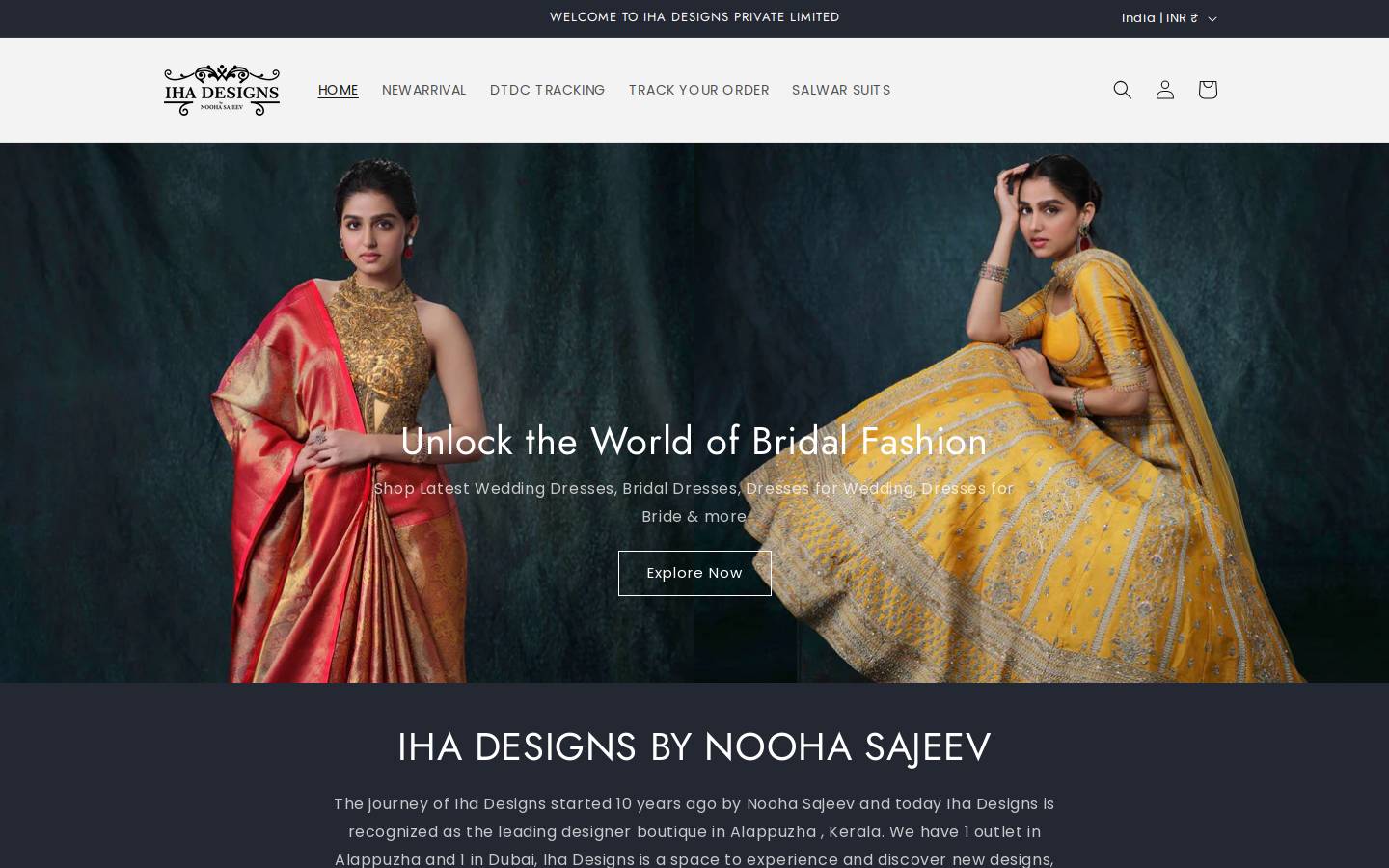 ihadesigns.in homepage screenshot