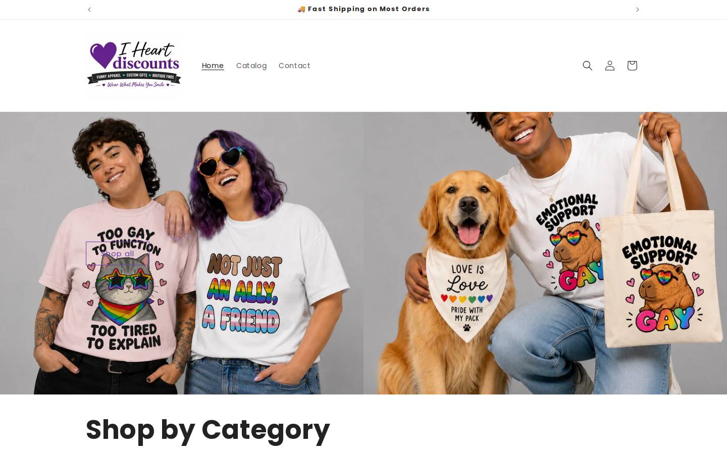 iheartdiscounts.store homepage screenshot