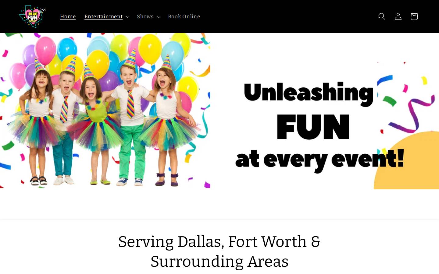iheartfundfw.com homepage screenshot
