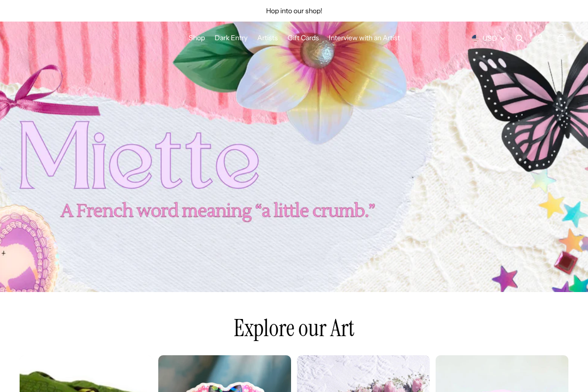 iheartmiette.com homepage screenshot