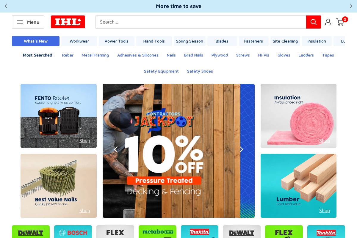 Investments Hardware homepage screenshot