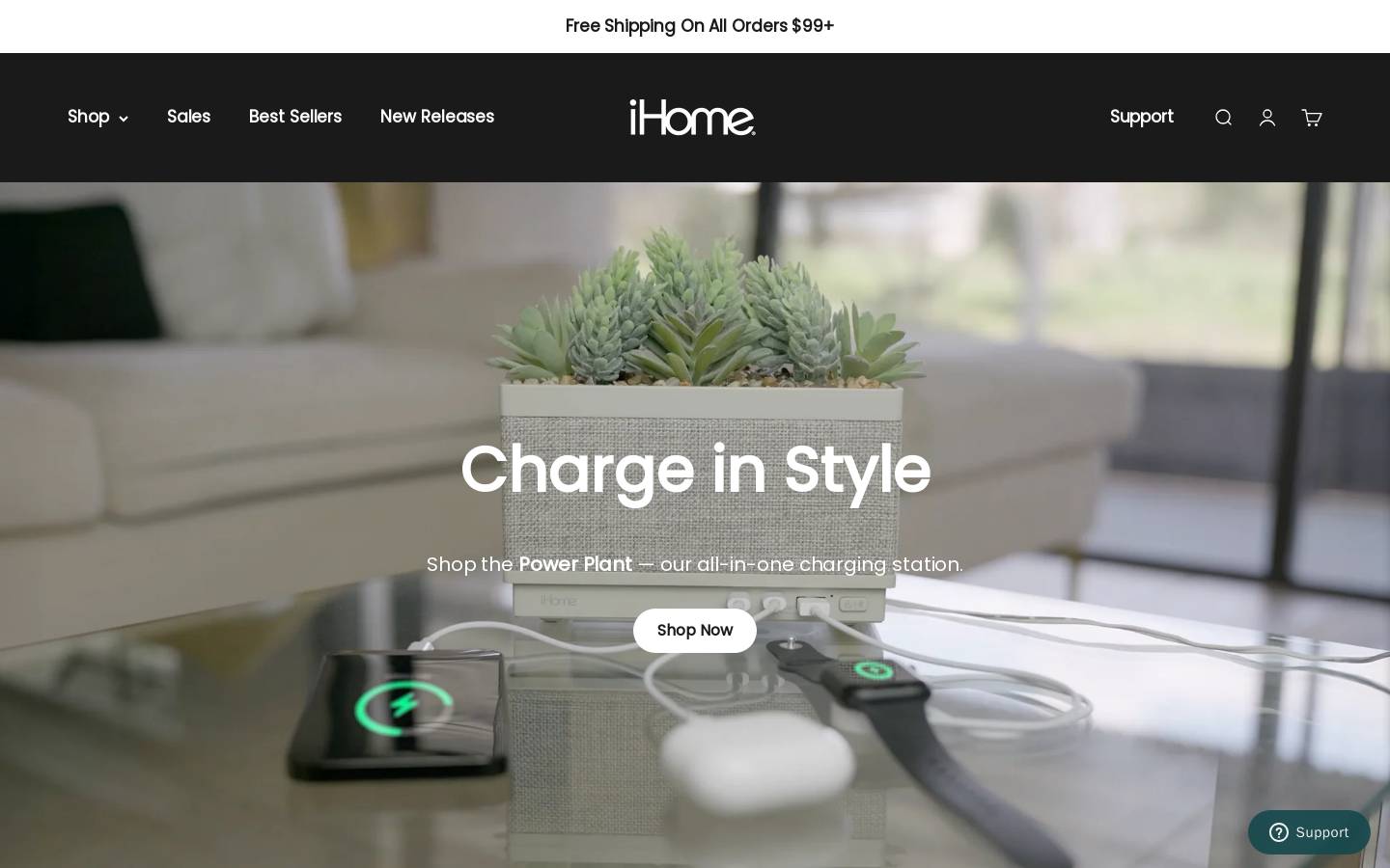 Ihome homepage screenshot