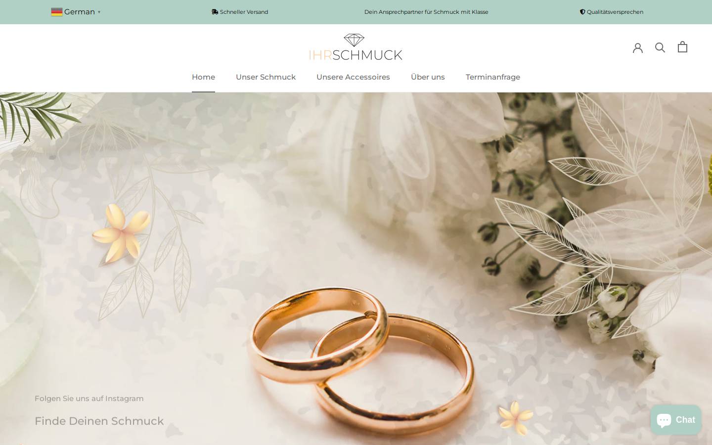 ihrschmuck.com homepage screenshot