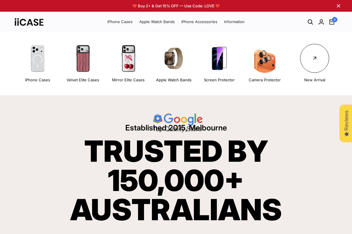 IICase.com.au homepage screenshot