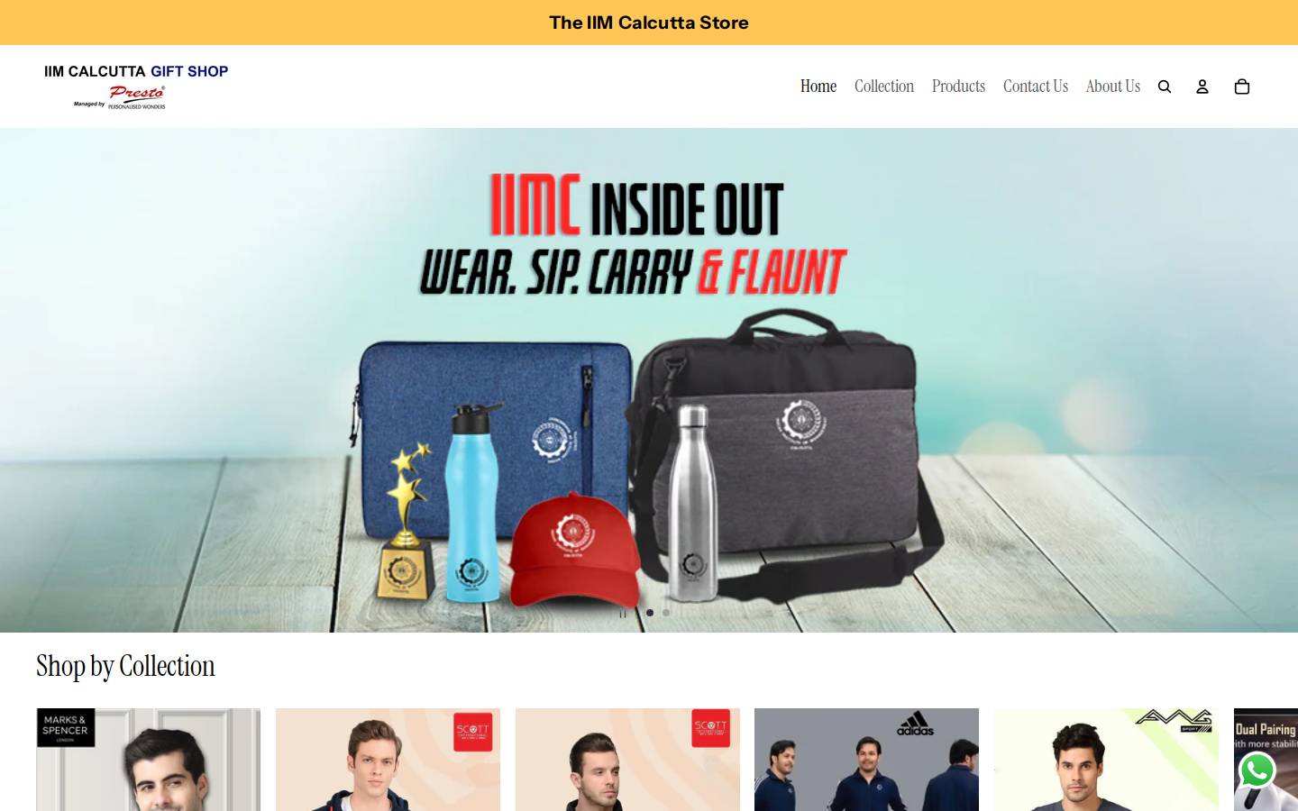 iimcalgiftshop.com homepage screenshot