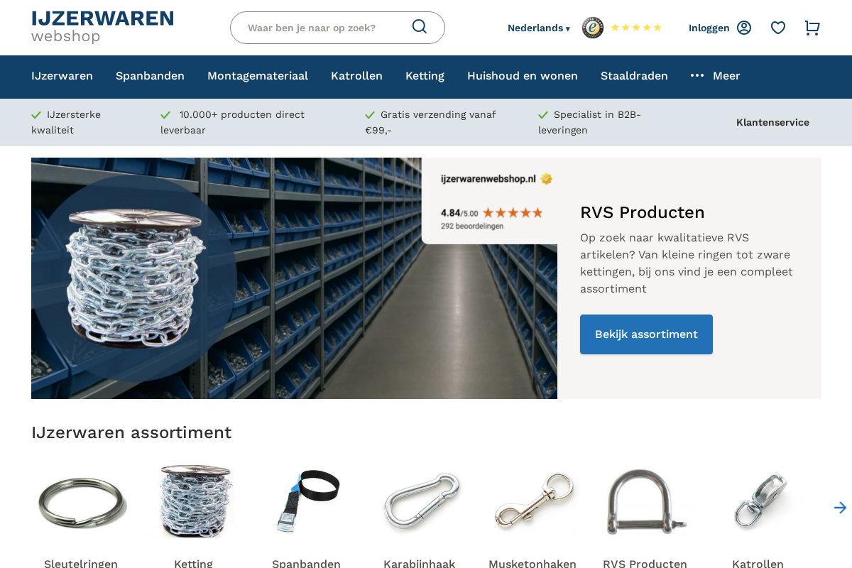 De Beste IJzerwaren kopen? homepage screenshot