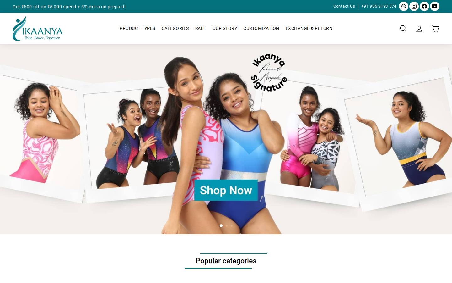 ikaanya.com homepage screenshot