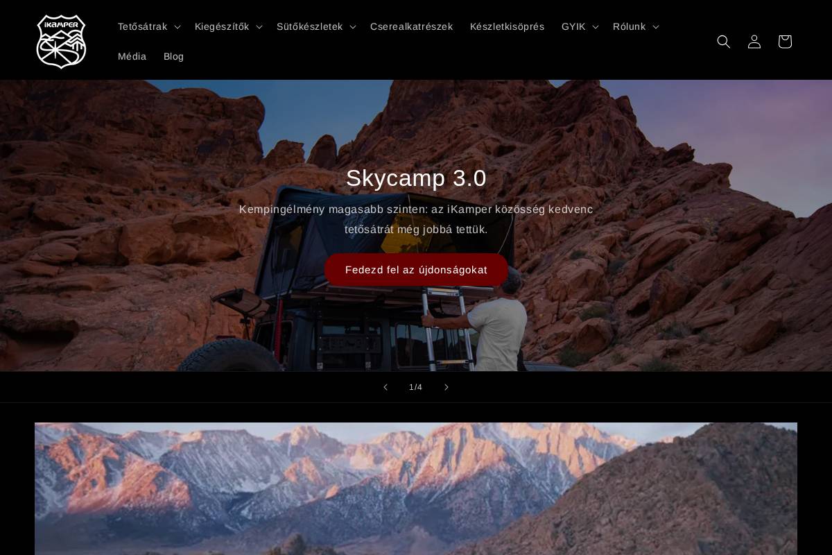 iKamper USA homepage screenshot