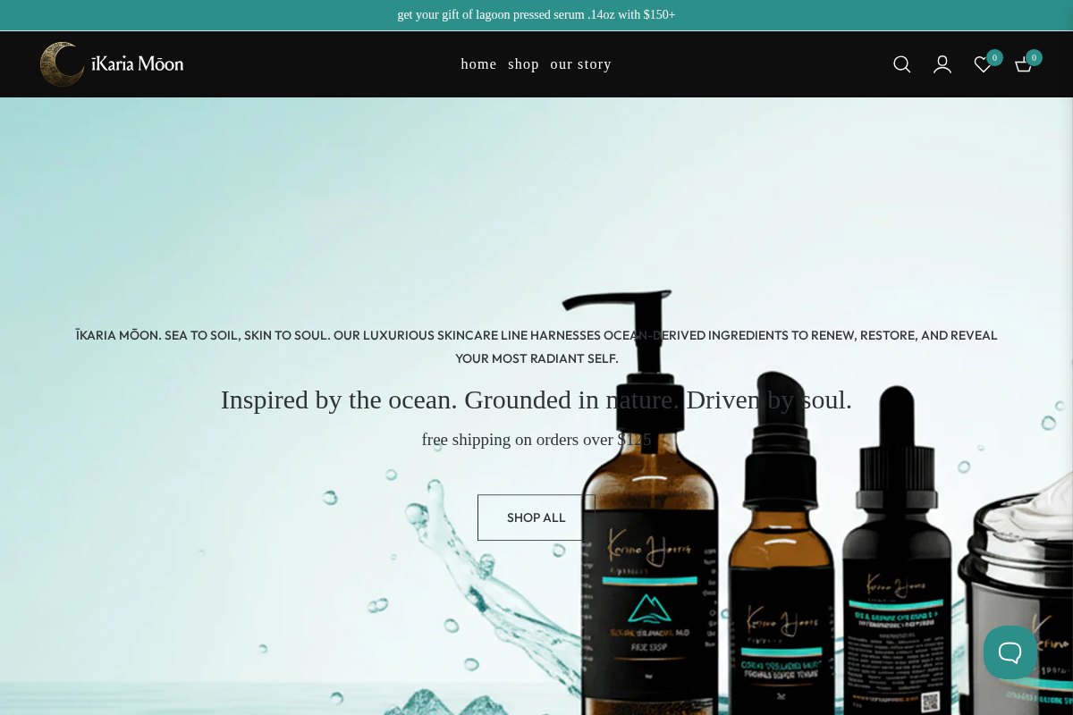 īKaria Mōon homepage screenshot