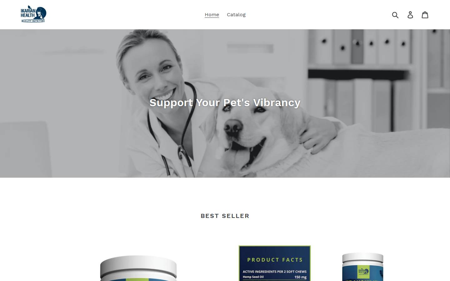 ikarianhealth.com homepage screenshot