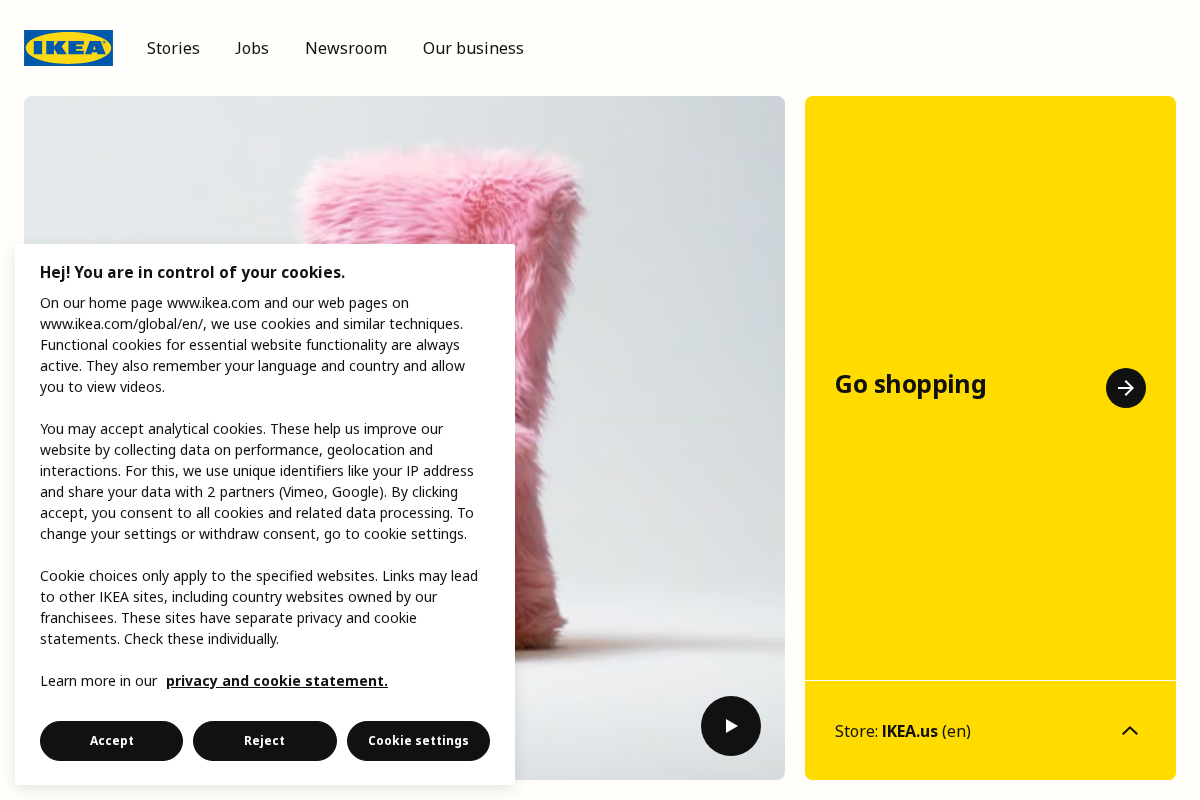 IKEA homepage screenshot