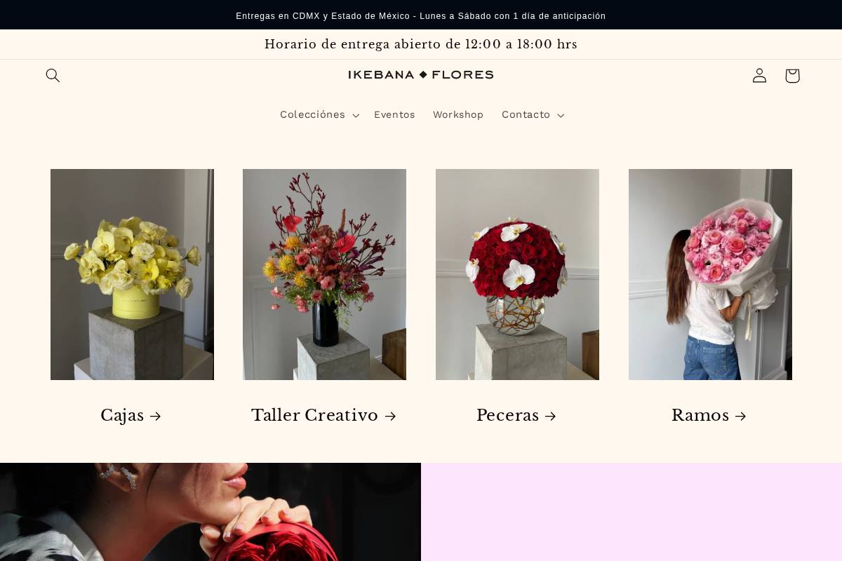 ikebanaflores.com homepage screenshot
