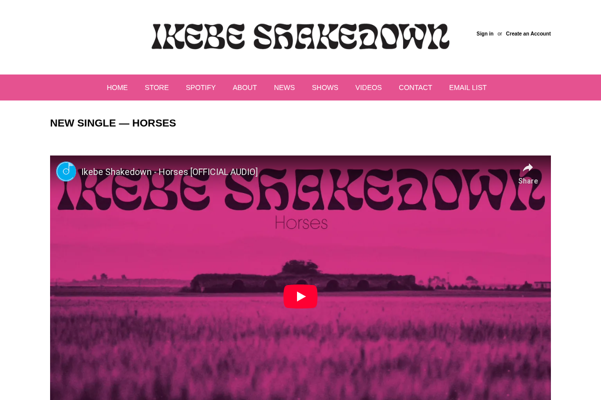 ikebeshakedown.com homepage screenshot