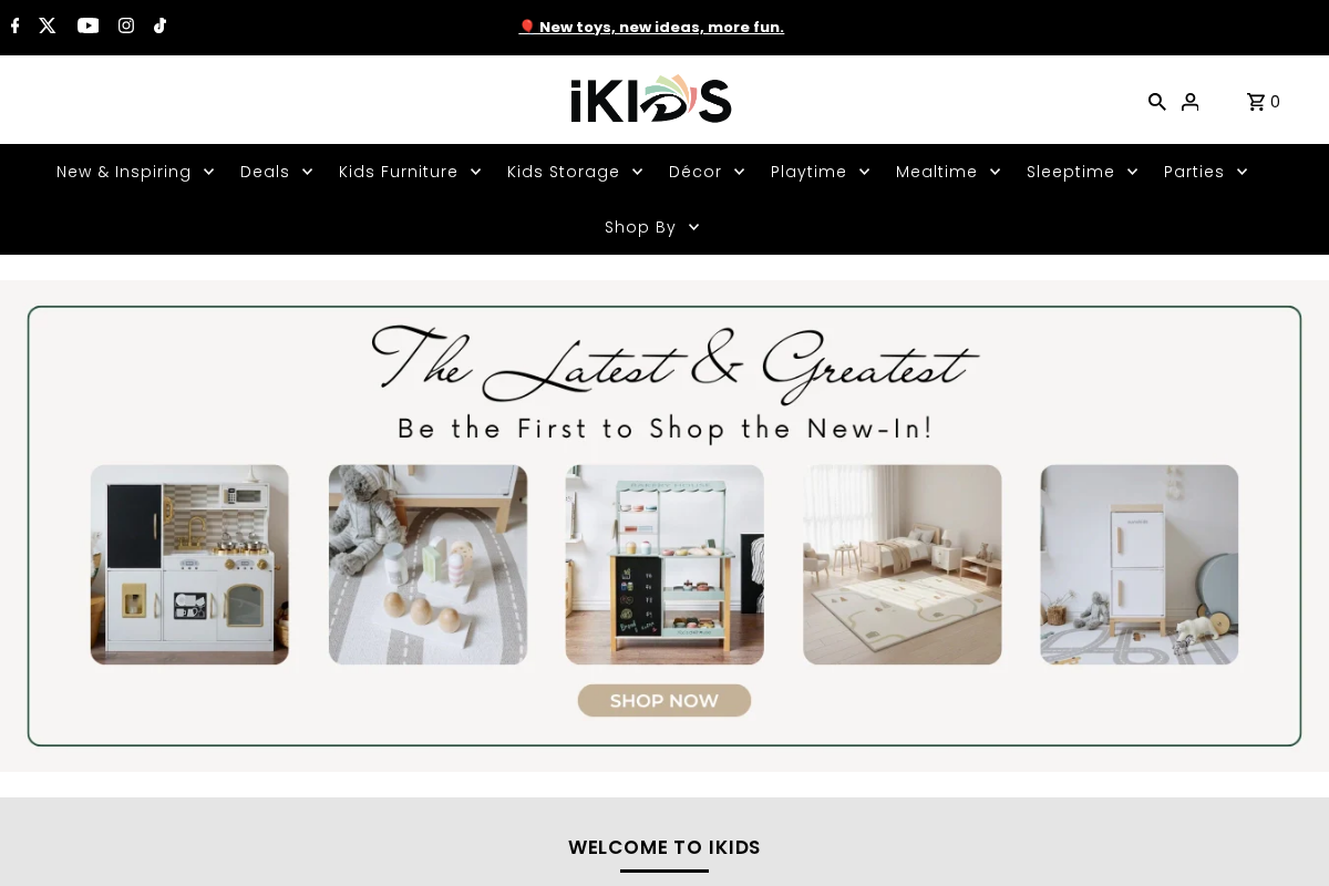 iKids homepage screenshot