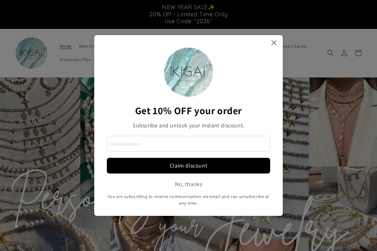 IKIGAI JEWELRY by ivanna homepage screenshot